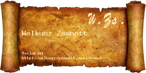 Welkusz Zsanett névjegykártya